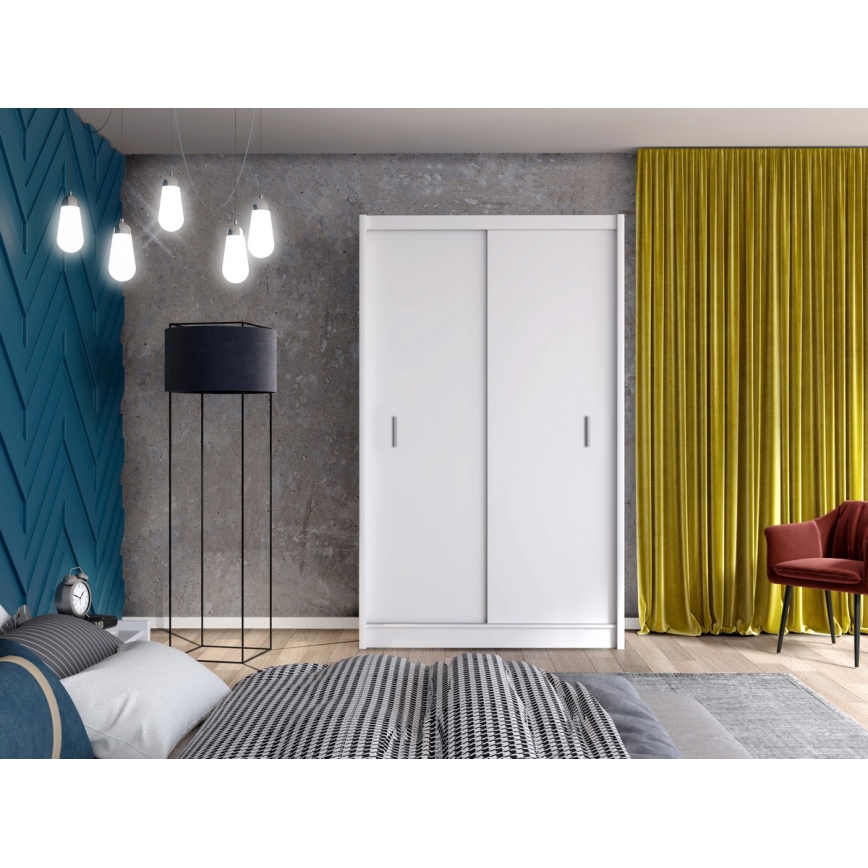 Šatní skříň s posuvnými dveřmi SAPHIRA 150x215 cm bílá