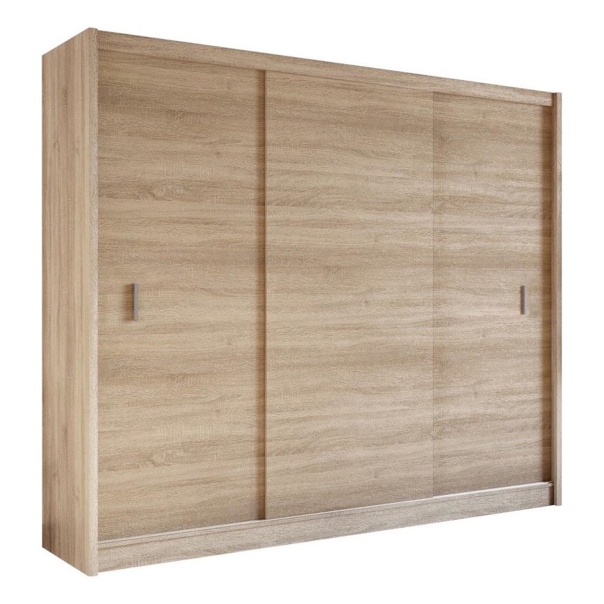 Šatní skříň s posuvnými dveřmi SAPHIRA 250x215 cm dub sonoma