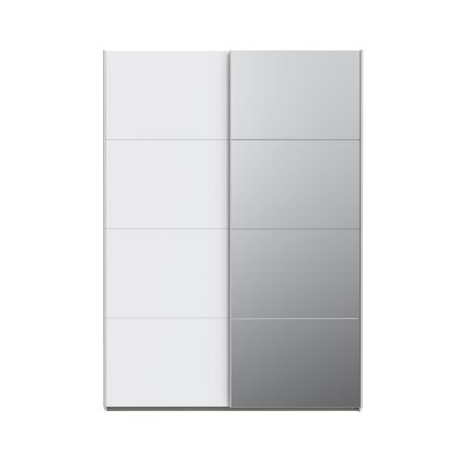 Šatní skříň se zrcadlem KARO 150x210 cm bílá