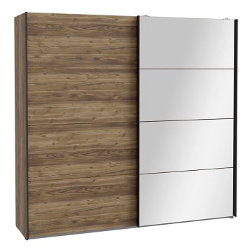 Šatní skříň se zrcadlem OREN 220x210 cm dub artisan