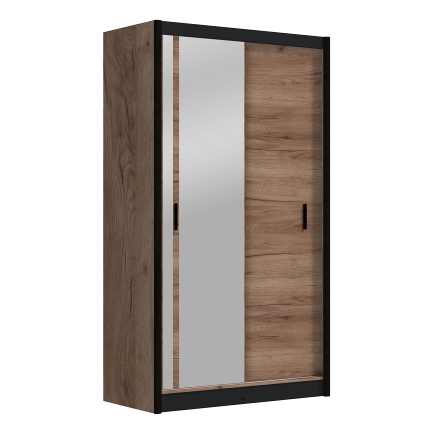 Šatní skříň se zrcadlem SABRINA 120x215 cm dub craft