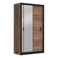 Šatní skříň se zrcadlem SABRINA 120x215x61 cm dub craft