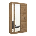 Šatní skříň se zrcadlem SABRINA 120x215x61 cm dub woltan