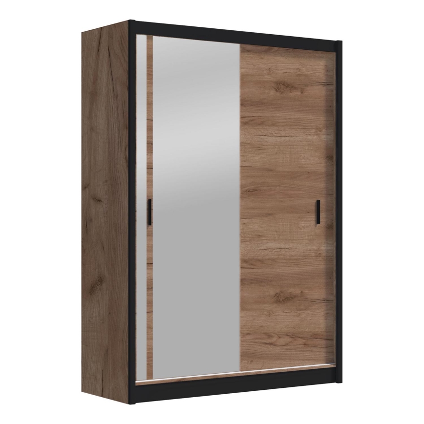 Šatní skříň se zrcadlem SABRINA 150x215 cm dub craft