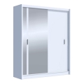 Šatní skříň se zrcadlem SABRINA 180x215 cm bílá