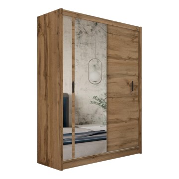 Šatní skříň se zrcadlem SABRINA 180x215 cm dub woltan