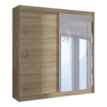 Šatní skříň se zrcadlem SABRINA 180x215x61 cm dub sonoma