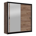 Šatní skříň se zrcadlem SABRINA 203x215 cm dub craft