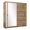 Šatní skříň se zrcadlem SABRINA 203x215 cm dub woltan