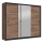 Šatní skříň se zrcadlem SABRINA 250x215x61 cm dub craft