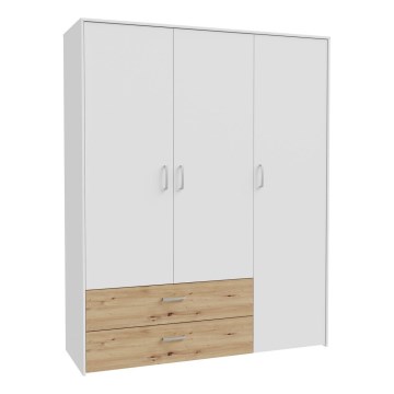 Šatní skříň URO 152x190 cm dub artisan/bílá