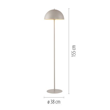 Schöner Wohnen 11727-39 - Stojací lampa ALI 1xE27/25W/230V šedá