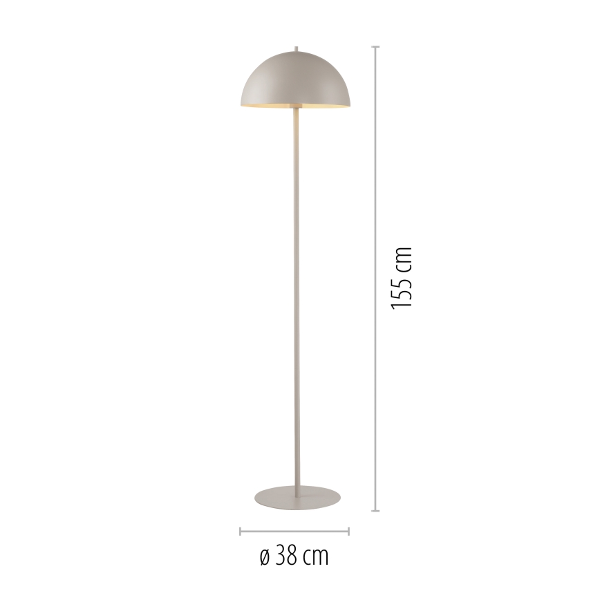 Schöner Wohnen 11727-39 - Stojací lampa ALI 1xE27/25W/230V šedá
