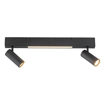 Schöner Wohnen 11793-18 - LED Bodové svítidlo DANTE 2xGU10/10W/230V + LED/7,2W černá