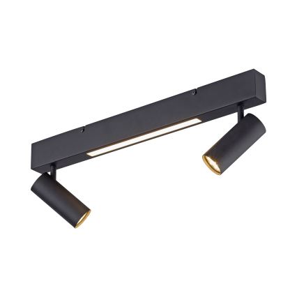 Schöner Wohnen 11793-18 - LED Bodové svítidlo DANTE 2xGU10/10W/230V + LED/7,2W černá