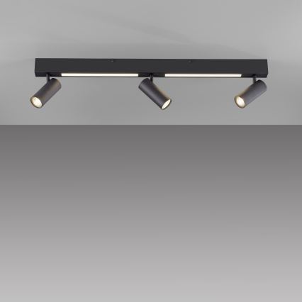 Schöner Wohnen 11794-18 - LED Bodové svítidlo DANTE 3xGU10/10W/230V + LED/14,4W černá