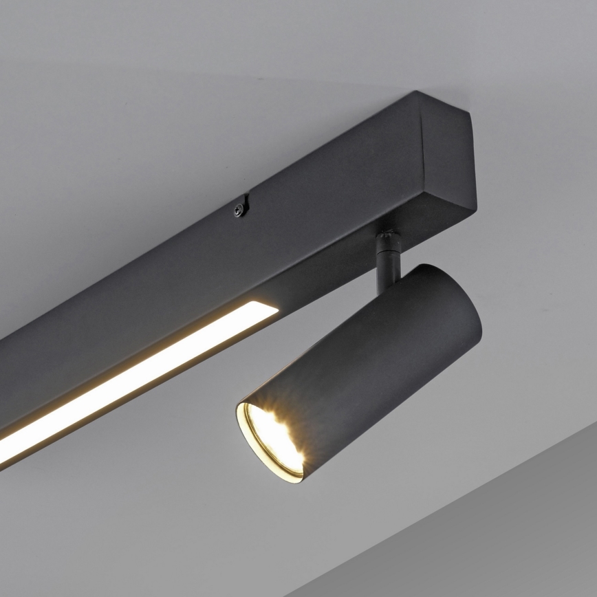 Schöner Wohnen 11794-18 - LED Bodové svítidlo DANTE 3xGU10/10W/230V + LED/14,4W černá