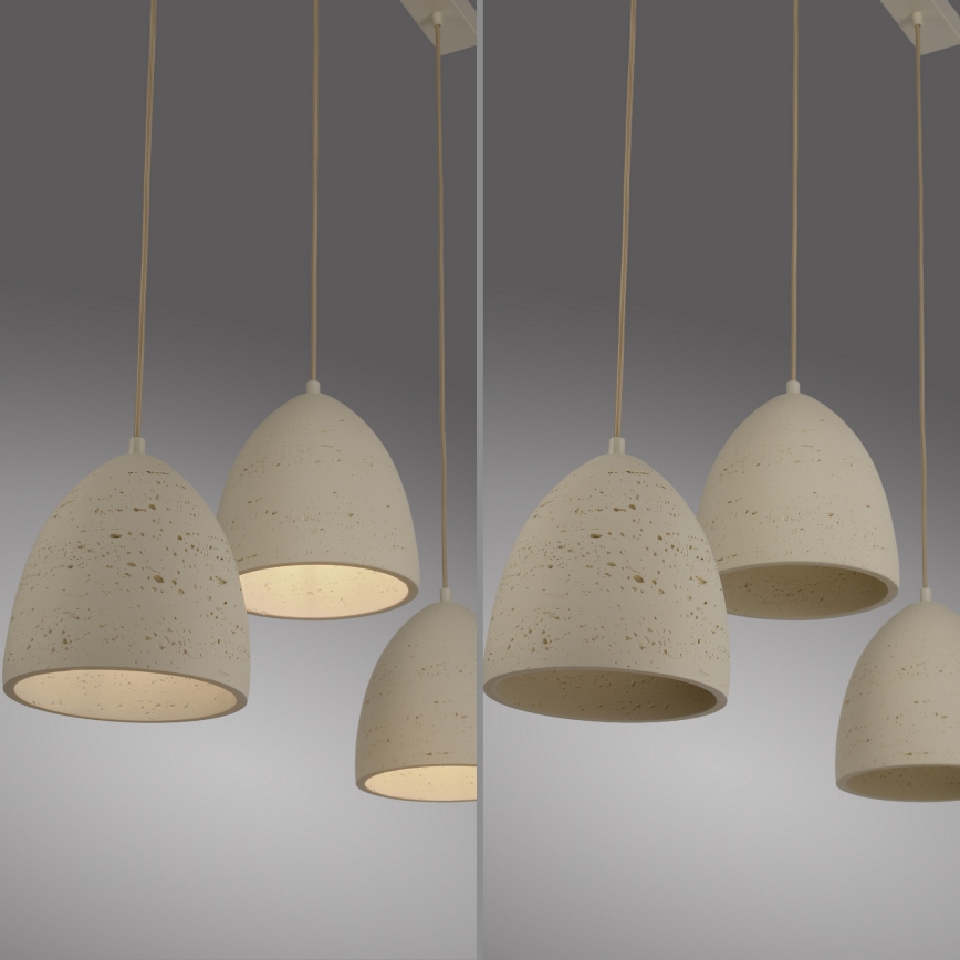 Schöner Wohnen 12541-42 - Lustr na lanku TRAVENTA 3xE27/40W/230V beton