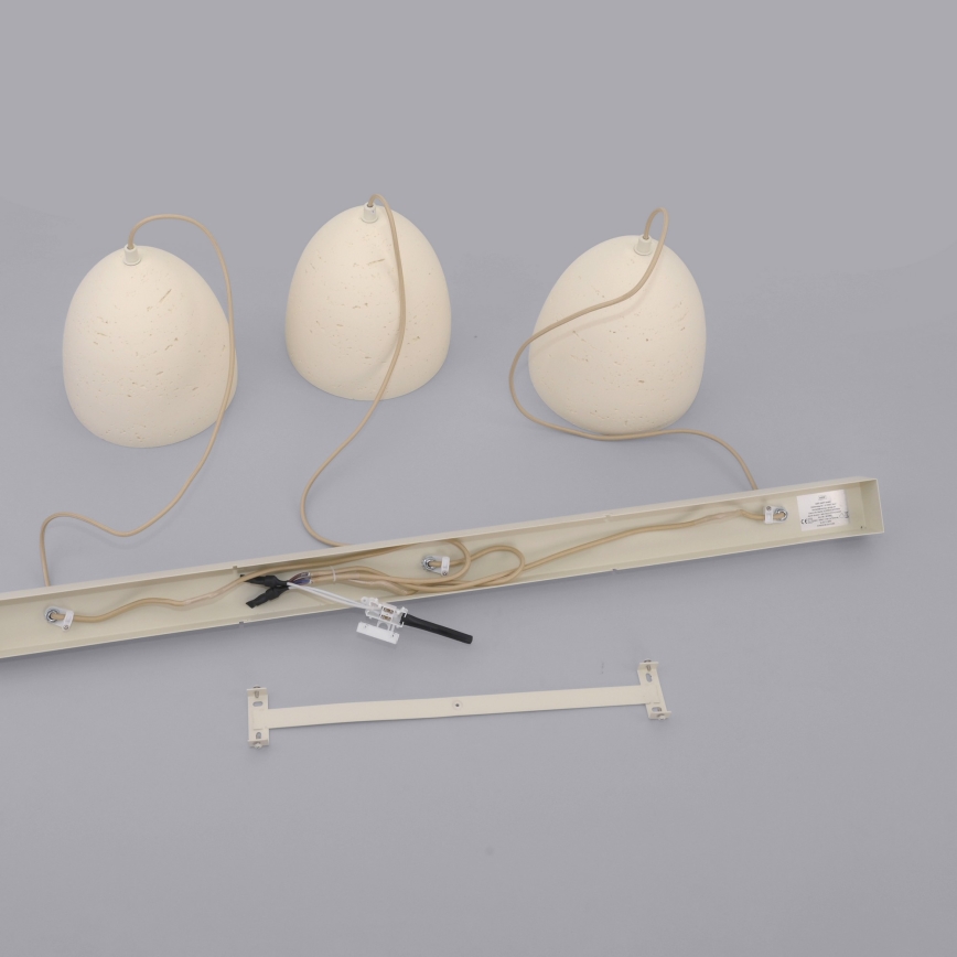 Schöner Wohnen 12541-42 - Lustr na lanku TRAVENTA 3xE27/40W/230V beton