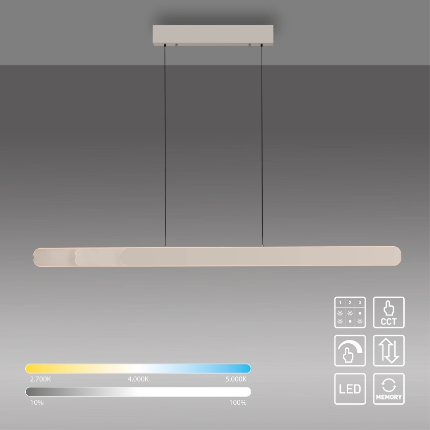 Schöner Wohnen 12577-39 - LED Stmívatelný lustr na lanku ADRIANA ROUND 2xLED/24W/230V 2700/3000/3500/4000/5000K šedá
