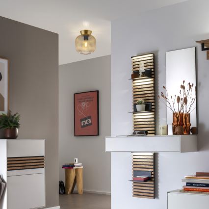 Schöner Wohnen 13574-27 - Stropní svítidlo NAMI 1xE27/25W/230V pr. 20 cm zlatá/béžová/kouřová