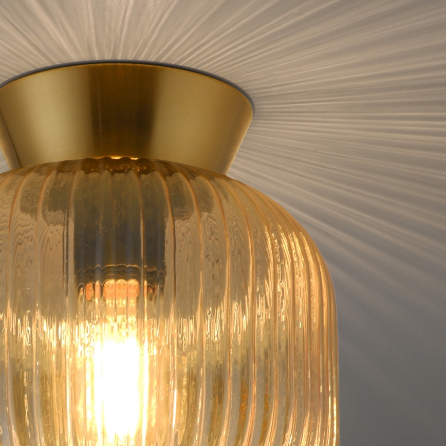 Schöner Wohnen 13574-27 - Stropní svítidlo NAMI 1xE27/25W/230V pr. 20 cm zlatá/béžová/kouřová