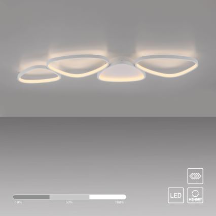 Schöner Wohnen 14039-16 - LED Stmívatelné stropní svítidlo PEBBLES LED/35,5W/230V bílá