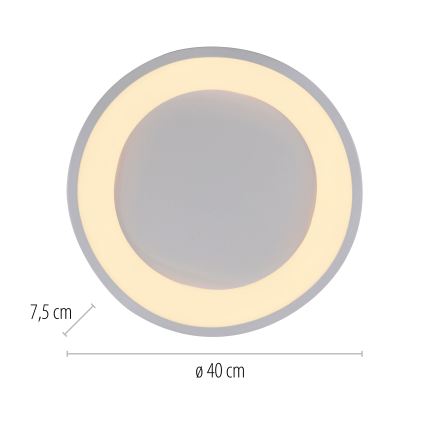 Schöner Wohnen 14233-16 - LED Stmívatelné stropní svítidlo MONTA LED/21W/230V pr. 40 cm bílá