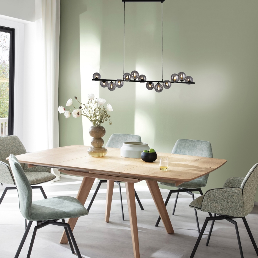 Schöner Wohnen 14504-18 - LED Lustr na lanku DUBAI 13xG9/3W/230V černá/kouřová