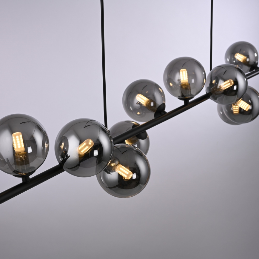 Schöner Wohnen 14504-18 - LED Lustr na lanku DUBAI 13xG9/3W/230V černá/kouřová