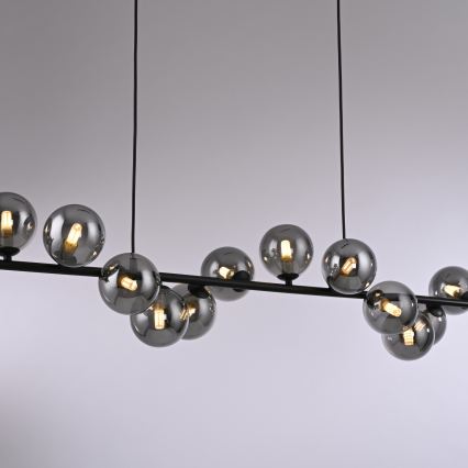 Schöner Wohnen 14504-18 - LED Lustr na lanku DUBAI 13xG9/3W/230V černá/kouřová