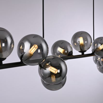 Schöner Wohnen 14504-18 - LED Lustr na lanku DUBAI 13xG9/3W/230V černá/kouřová