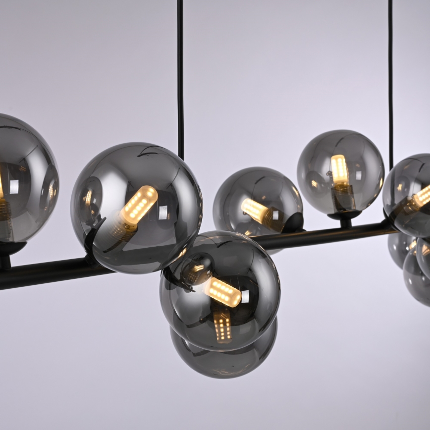 Schöner Wohnen 14504-18 - LED Lustr na lanku DUBAI 13xG9/3W/230V černá/kouřová