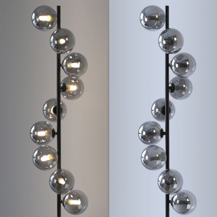 Schöner Wohnen 14506-18 - LED Stojací lampa DUBAI 9xG9/3W/230V černá/kouřová