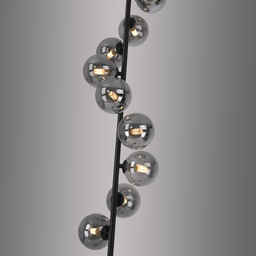 Schöner Wohnen 14506-18 - LED Stojací lampa DUBAI 9xG9/3W/230V černá/kouřová