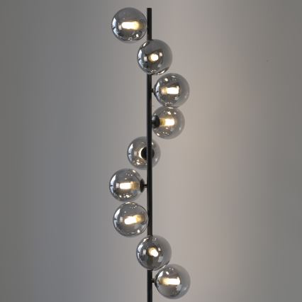 Schöner Wohnen 14506-18 - LED Stojací lampa DUBAI 9xG9/3W/230V černá/kouřová