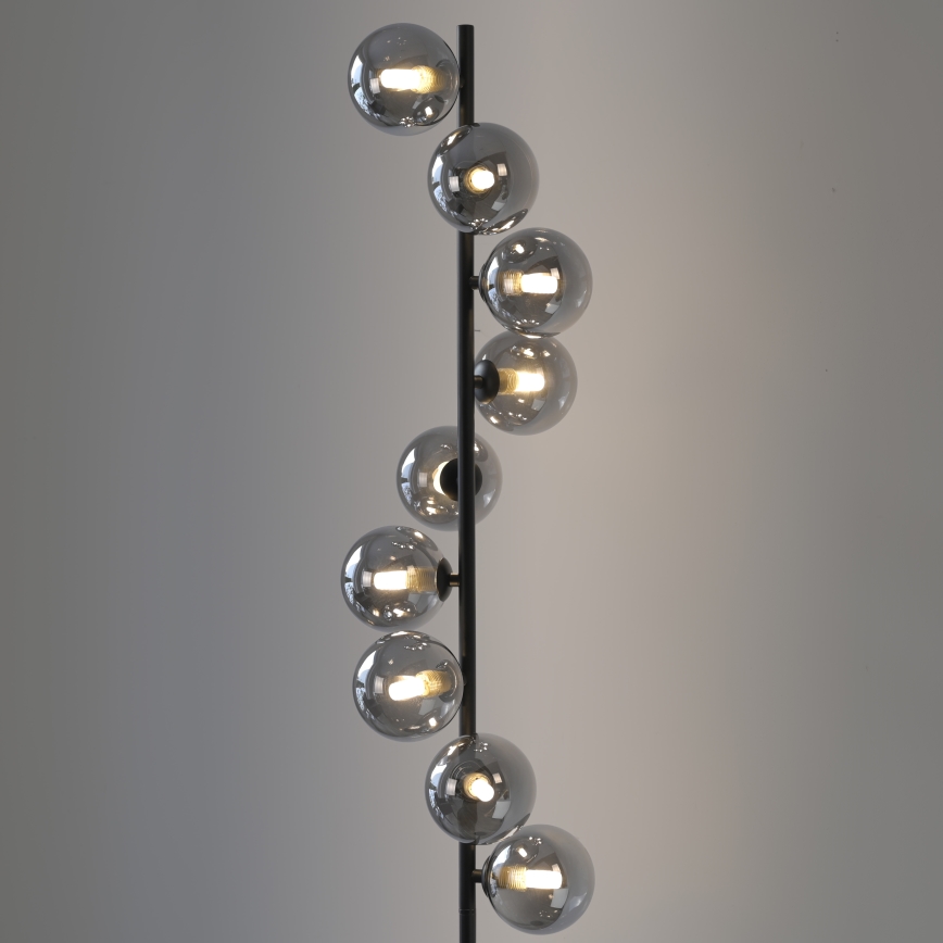 Schöner Wohnen 14506-18 - LED Stojací lampa DUBAI 9xG9/3W/230V černá/kouřová