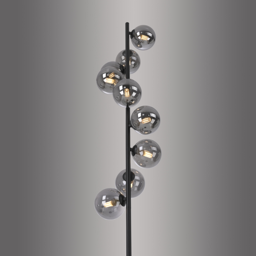 Schöner Wohnen 14506-18 - LED Stojací lampa DUBAI 9xG9/3W/230V černá/kouřová