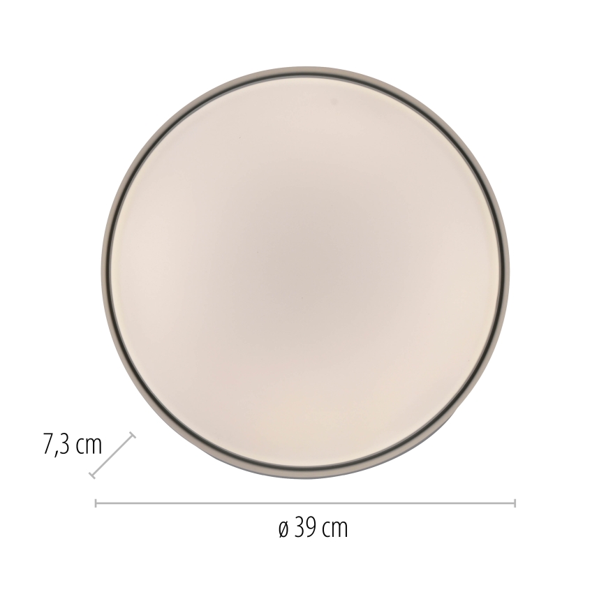 Schöner Wohnen 14594-18 - LED Stmívatelné stropní svítidlo TAVOLI LED/20W/230V 2700-6500K pr. 39 cm černá + dálkové ovládání