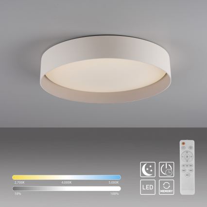 Schöner Wohnen 14594-39 - LED Stmívatelné stropní svítidlo TAVOLI LED/20W/230V 2700-6500K pr. 39 cm šedá + dálkové ovládání