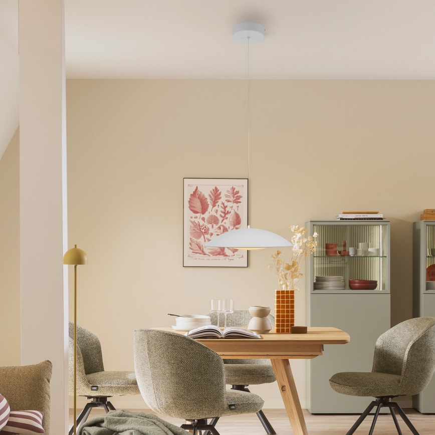 Schöner Wohnen 14606-16 - LED Stmívatelný lustr na lanku LENTE LED/17W/230V pr. 40 cm bílá