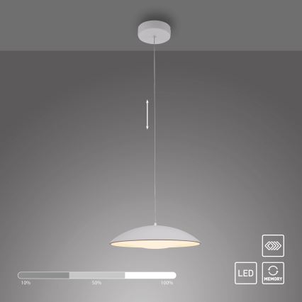 Schöner Wohnen 14606-16 - LED Stmívatelný lustr na lanku LENTE LED/17W/230V pr. 40 cm bílá