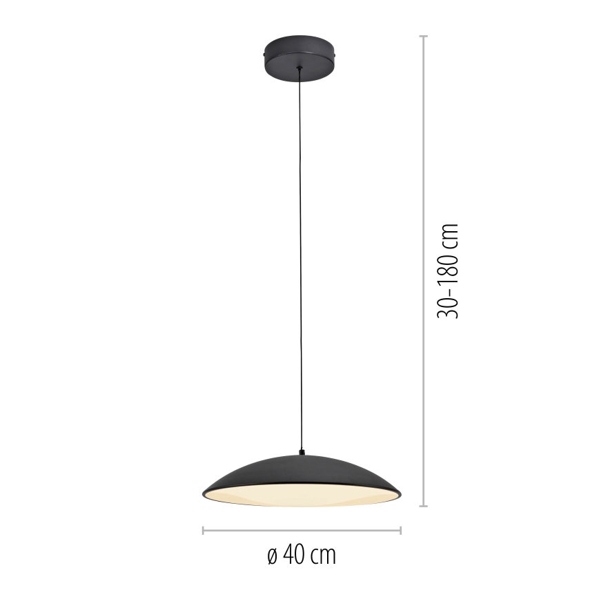 Schöner Wohnen 14606-18 - LED Stmívatelný lustr na lanku LENTE LED/17W/230V pr. 40 cm černá