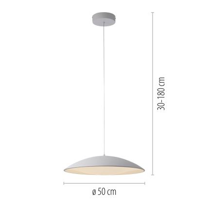 Schöner Wohnen 14607-16 - LED Stmívatelný lustr na lanku LENTE LED/23W/230V pr. 50 cm bílá