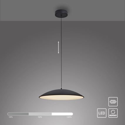 Schöner Wohnen 14607-18 - LED Stmívatelný lustr na lanku LENTE LED/23W/230V pr. 50 cm černá