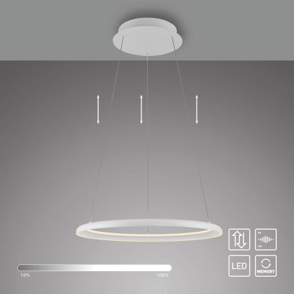 Schöner Wohnen 15570-16 - LED Stmívatelný lustr na lanku QUILLO LED/36W/230V pr. 60 cm bílá