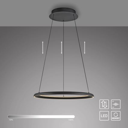 Schöner Wohnen 15570-18 - LED Stmívatelný lustr na lanku QUILLO LED/36W/230V pr. 60 cm černá