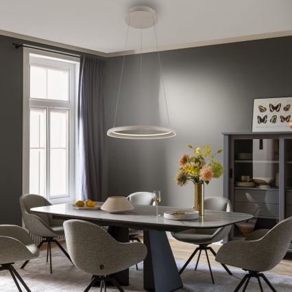 Schöner Wohnen 15570-39 - LED Stmívatelný lustr na lanku QUILLO LED/36W/230V pr. 60 cm šedá