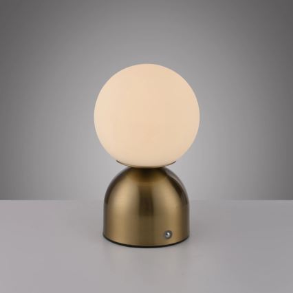 Schöner Wohnen 19218-12 - LED Stmívatelná dotyková nabíjecí stolní lampa RUDI LED/1,2W/5V 3000-6000K 1200 mAh zlatá