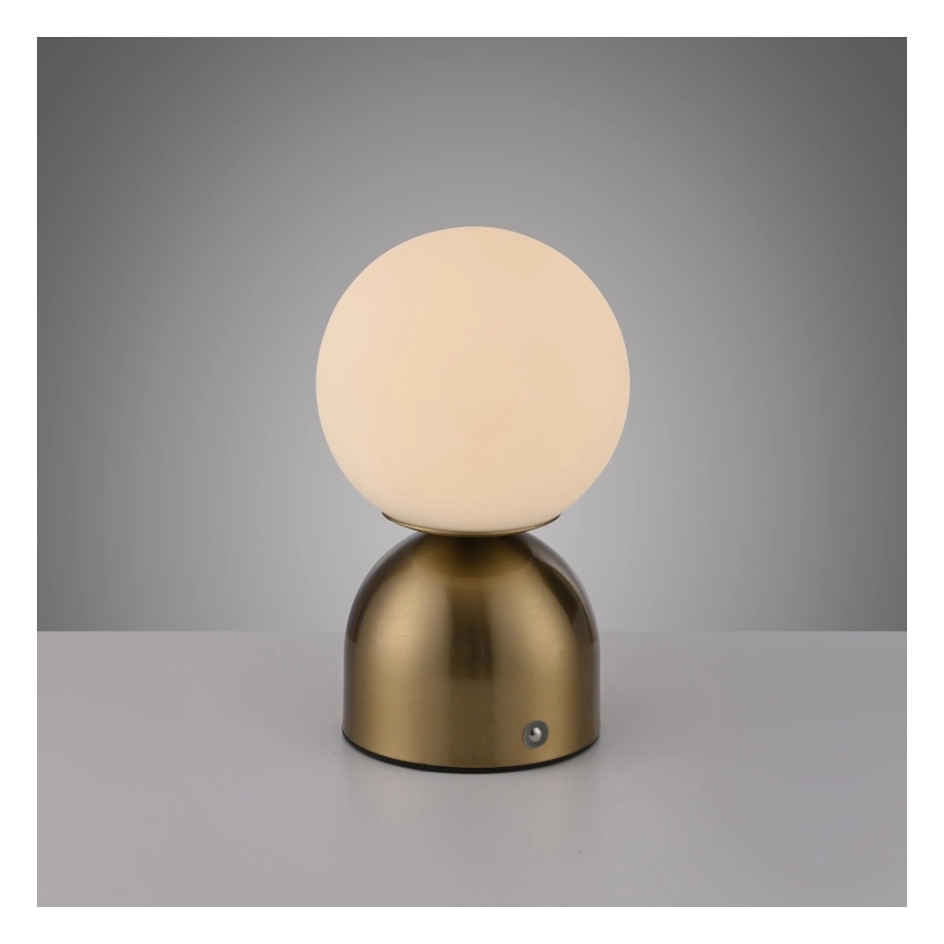 Schöner Wohnen 19218-12 - LED Stmívatelná dotyková nabíjecí stolní lampa RUDI LED/1,2W/5V 3000-6000K 1200 mAh zlatá